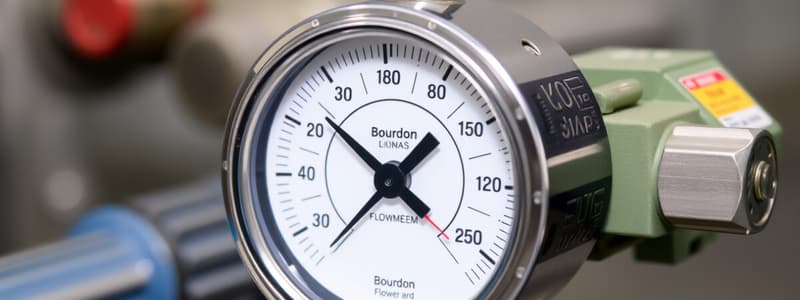 Bourdon Flowmeter Quiz