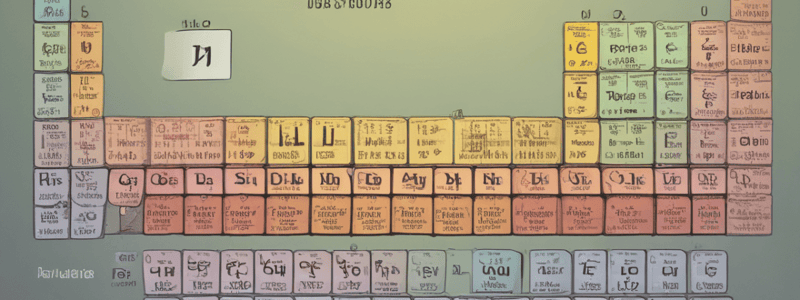 Properties of Elements in the Periodic Table