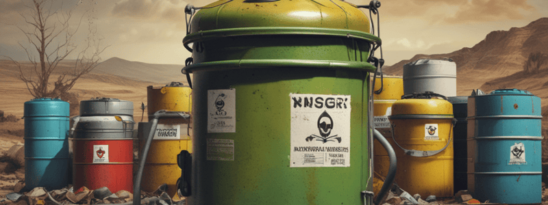 Management of Hazardous Wastes: Identification Process