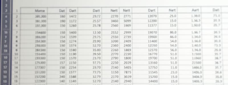 MS Excel Basics