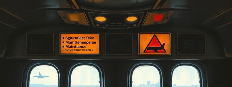 Aircraft Safety and Maintenance Signs