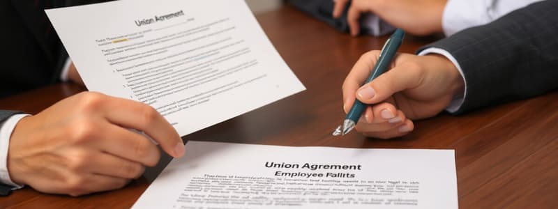 Union Agreement Articles Quiz