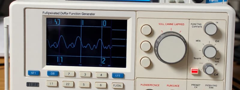 Electronics Lab: Function Generators & Oscilloscopes