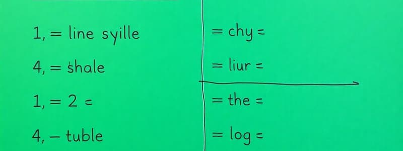 Syllable Division Rules Quiz