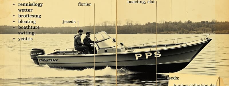 Tennessee Boating License Flashcards