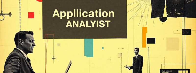 Application Analyst Training Module