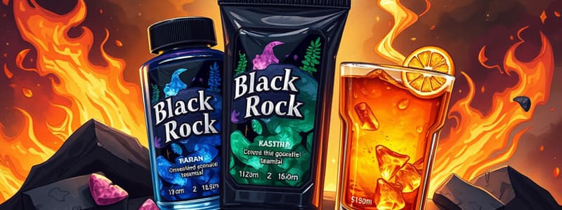 Black Rock Fuel Flavors Flashcards