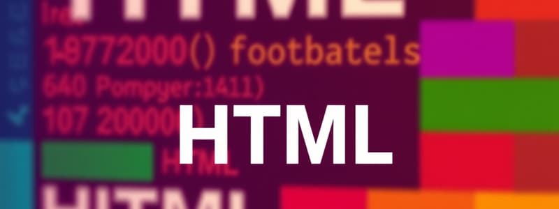 HTML Tags and Attributes