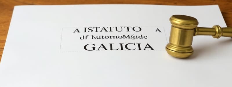 Título I Estatuto Autonomía de Galicia