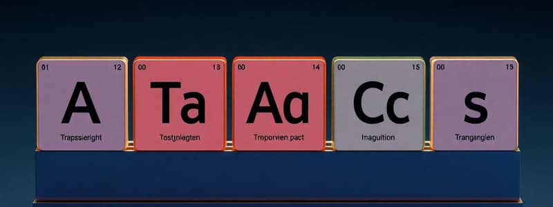 Scientific Terms in Chemistry Quiz