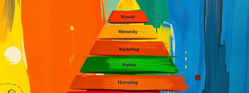 MARKETING. TEMA 1-Introducción al Marketing y Pirámide de Maslow