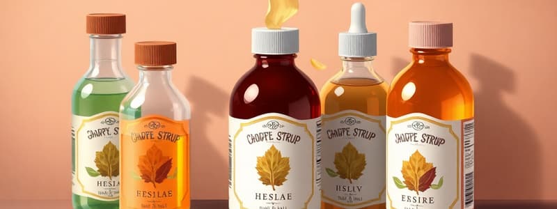 Syrups and Their Components