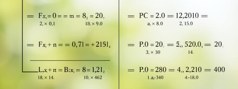 Chemistry Final Flashcards: Formulas & Equations