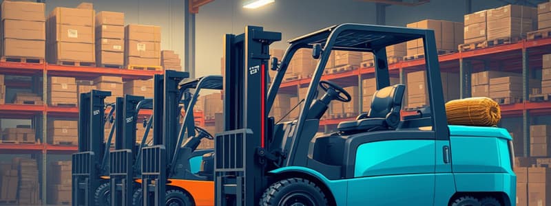 Forklift Types and Equipment Flashcards