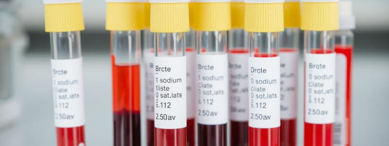 Blood Collection Tubes Quiz