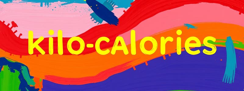 Calculating Kilocalories in Meals