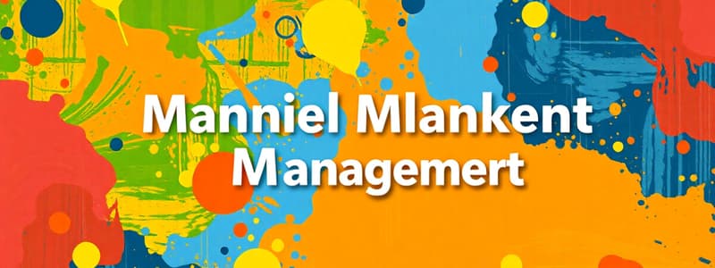 Channel Management and Planning Quiz