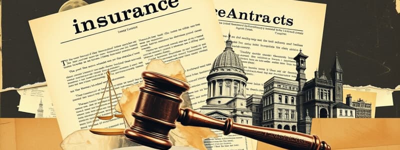 Legal Concepts of the Insurance Contract