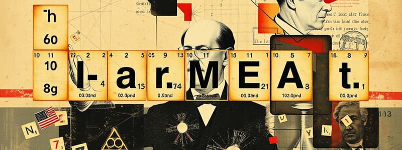 Chemistry Chapter 5: The Periodic Law