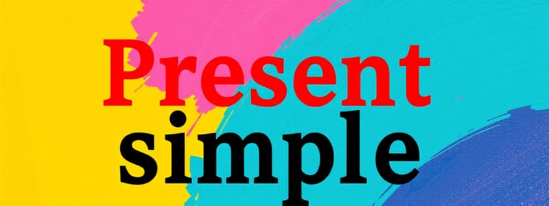 Present Simple Tense Quiz