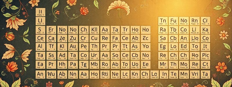 Chemistry Chapter on Atomic Structure and Periodic Table