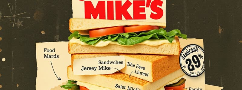 Jersey Mike's Sandwiches Flashcards