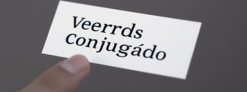 Conjugação de verbos em português