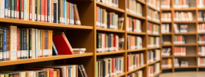 Library Book Selection Principles Quiz