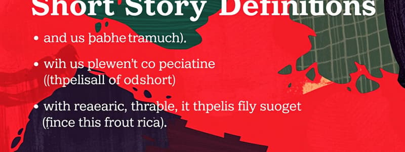 Definitions of Short Story by Scholars