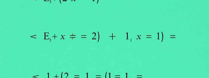 Algebra Class Quiz - Expressions and Operations