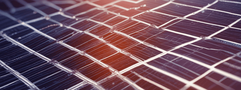 Solar Photovoltaic Cells: Principle and Construction