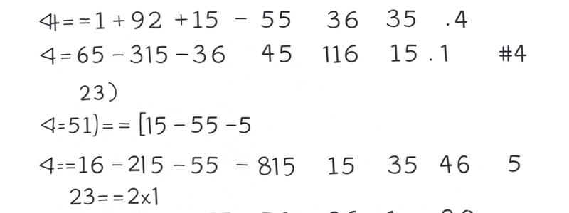 Algebra 2: Chapter 1 Concepts