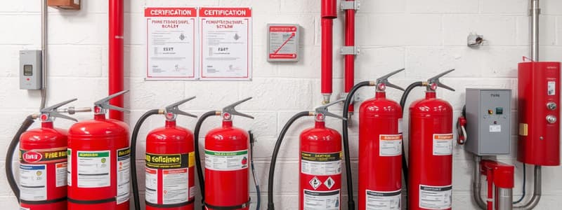 Section 58: Fire extinguishing systems, issuance of certificates for installation and servicing