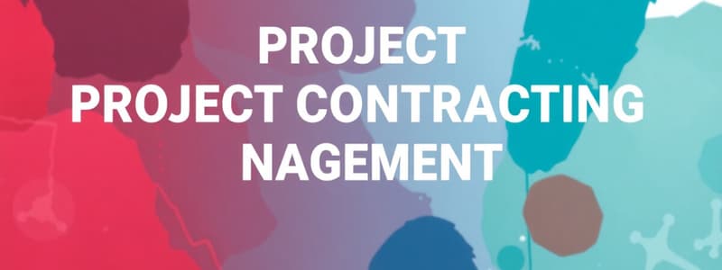 Construction Project Management - Contracting