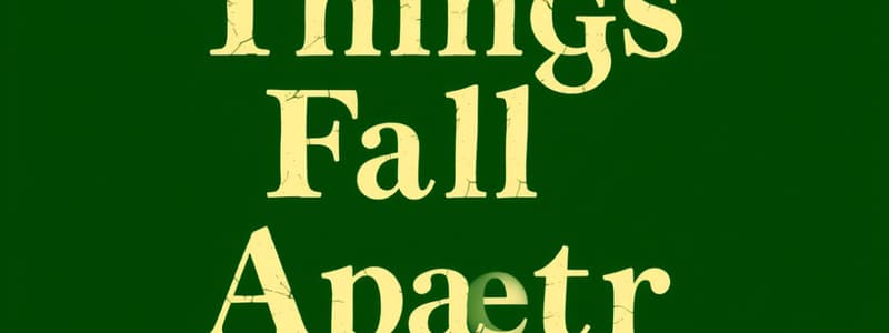 Things Fall Apart: Ch 10-13 Flashcards