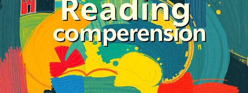 Reading Comprehension Strategies