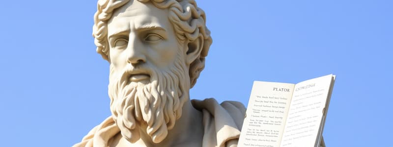 Plato's Simile of the Divided Line Flashcards