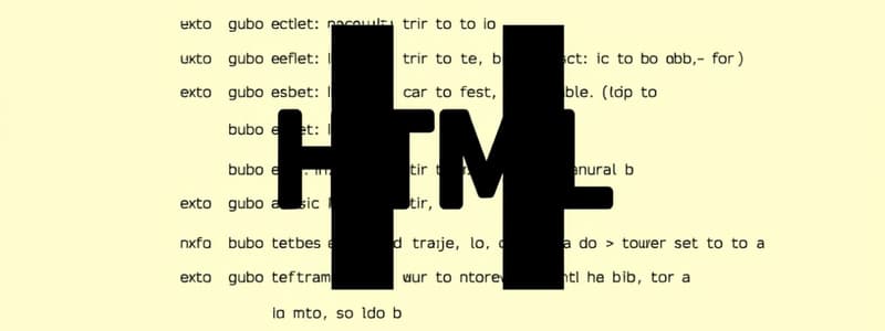 HTML Tag Structure Quiz