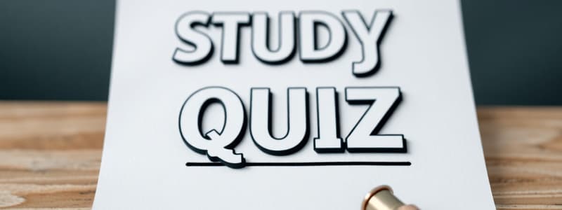 Quiz sobre Material de Estudio