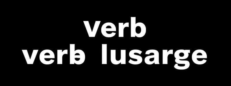 Verbos: Definições e Modos