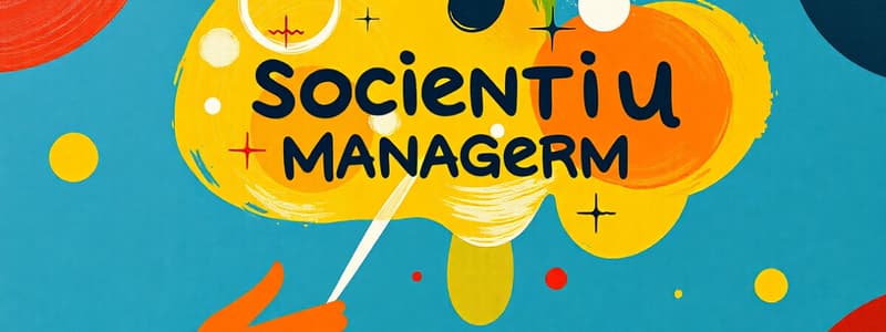 Job Design and Scientific Management Concepts