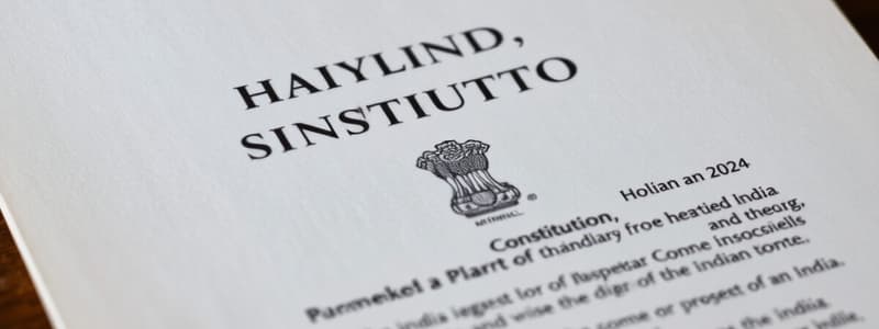 Overview of the Indian Constitution