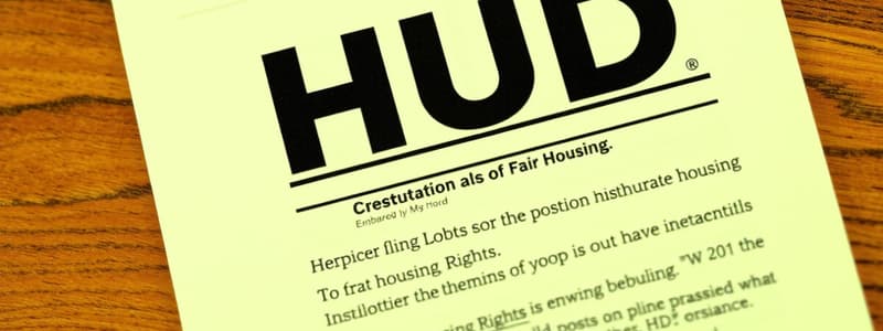 Fair Housing Flashcards