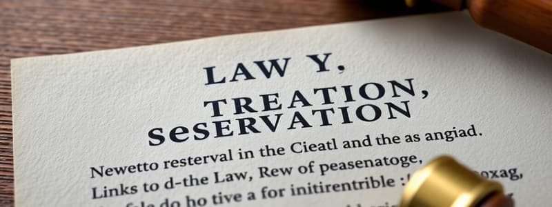 Treaties and Reservations in International Law