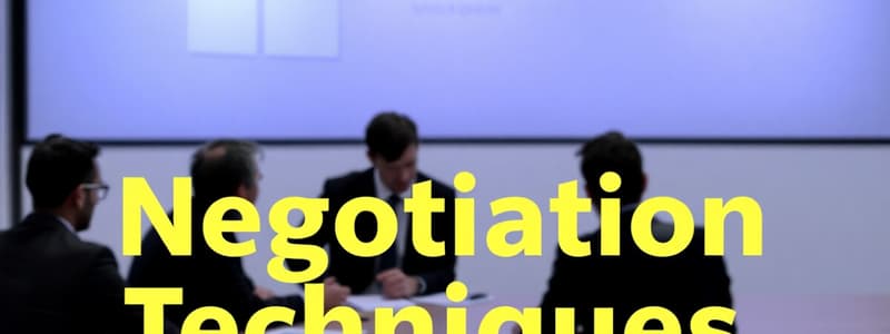 Project Management Negotiation Techniques