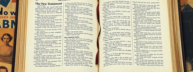 Christianity Canon and New Testament Overview