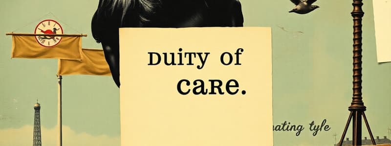 Legal Cases and Duty of Care Quiz