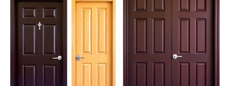 Door Design and Types Quiz