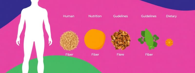 Human Nutrition Principles Quiz