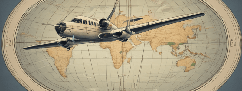 Aeroplane Navigation Principles: Latitude and Longitude